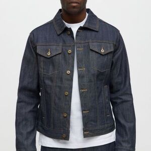 Raw Selvedge Denim Jacket - Indigo - L
